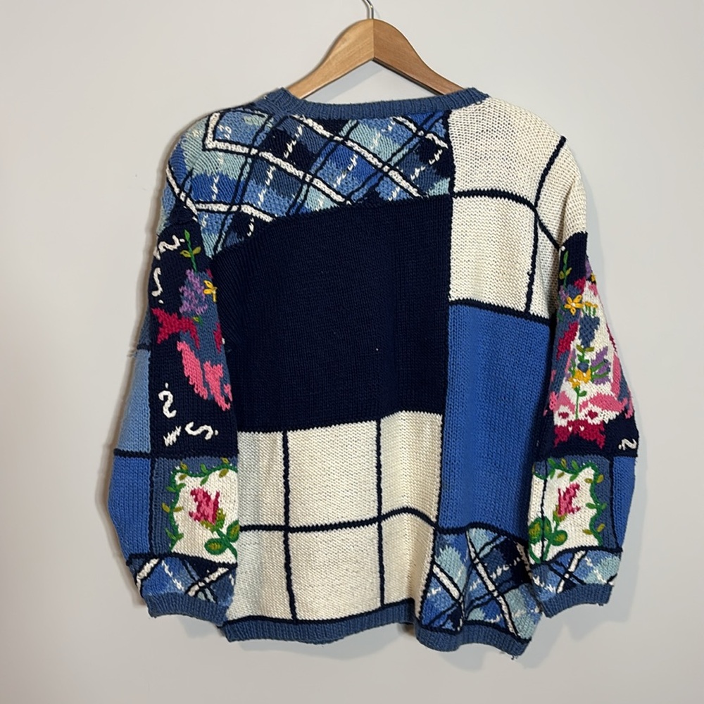 Vintage Cape Isle Knitters Floral Sweater - Picture 5 of 5